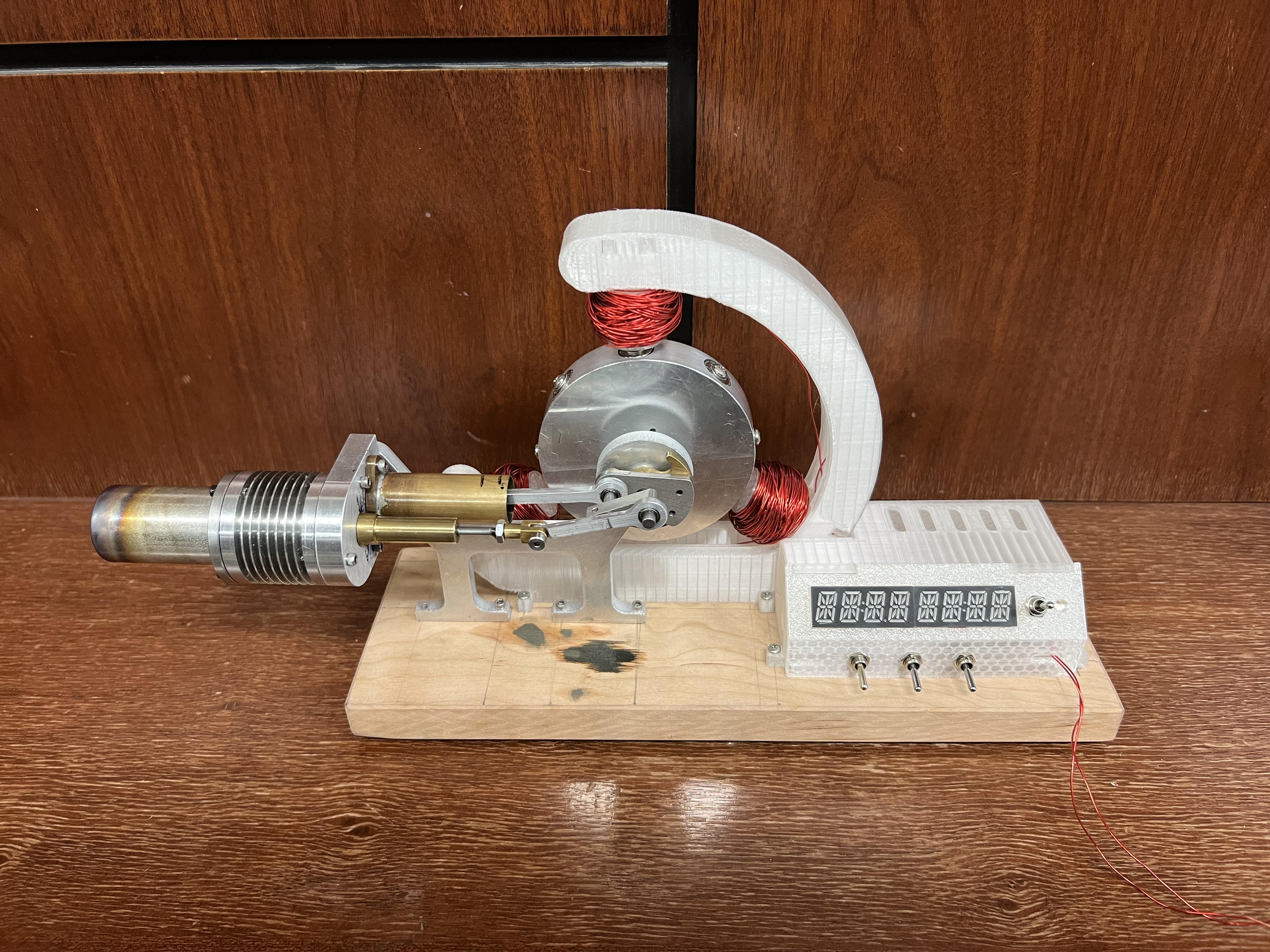 The Stirling generator on a vice